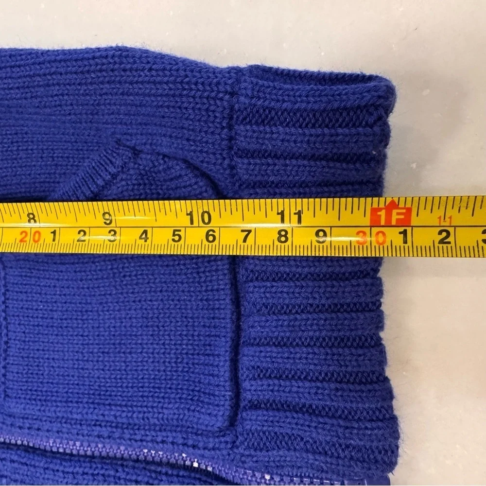 Ralph Lauren boys Big Pony royal blue & navy Full Zip Sweater cotton size 12mos